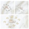 ANGNYA 30Pcs Alloy Butterfly Nail Charms 3D Metal Butterfly Nail Gems Nail Rhinestones Shiny Crystal Nail Art Charms Nail Charms for Acrylic with tweezer for Nail Decoration Supplies