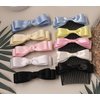 4Pcs Bow Hair Clip for Women Girls Ribbon Claw Clip Satin Bow Hair Clips Cute Barrettes for Teens Kids Hair Side Combs Bowknot Hairpins(Pink)
