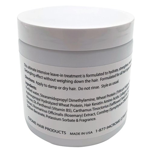 Crome Hair Food - Keratin Leave-In Conditioner - 16 Oz - Hair Treatment