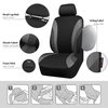 CAR PASS Line Rider Sporty Front Seat Covers,Gray Car Seat Covers Two Front Seats Only, Airbag Compatible,Universal Fit Sedans,Cars,Vans,SUV,Truck(Black and Gray)