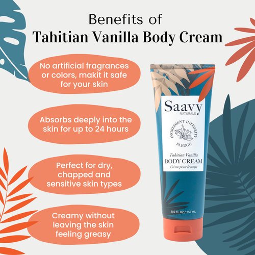 Saavy Naturals Sweet Orange Body Cream for Women, Absorbent Shea Butter Vegan Formula for Women, Thick and Creamy, Naturally Scented Body Lotion for Dry Skin, 8.5 Oz, 2 Pack