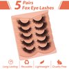 Natural Fox Eye Lashes Wispy False Eyelashes 18mm Fluffy Mink Lashes D Curl Fake Cat Eyelashes Multipack by TOOCHUNAG