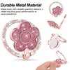 DaBuBu Glitter Cell Phone Metal Flower Ring Holder Stand, 180 Rotate Finger Ring Diamond Kickstand for Smartphones,2 Pack(Pink/Hot Pink Flower)
