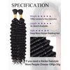 Human Braiding Hair Deep Wave Bulk Human Hair for Braiding 1 Bundle 100g 18 Inch No Weft 10A Brazilian Virgin Curly Human Hair Extensions for Boho Braids Wet and Wavy Human Hair Braiding Hair