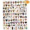 8 Sheets (96PCS) Dog Tattoos Temporary Puppy Themed Birthday Party Supplies Decorations Favors Stickers For Kids Girls Boys Gifts Classroom School Prizes Rewards (Realistic Dog 2)