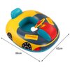 Baby Swimming Pool Float, Cute Car Design Kids Toddler Inflatable Summer Beach Floatie Boat Swim Tube Ring with Handles Safety Seat Pool Lake Air Bed Floating Mattress Raft Lounge for Girls Boys 1-5Y