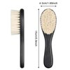 4 Pieces Barber Fade Brush Beard Brush Barber Beard Styling Cleaning Brush Neck Duster Brush with Natural Fiber Wooden Handle for for Men Beard Styling Cutting Supplies