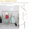 Zerodeko 1PC Iron Doll Garment Rack, Classic Doll Dress Rack, Doll Closet Clothes Hanger Mini Coat Hanger or Dollhouse Supplies, Show Doll Clothes (Sliver)