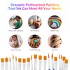 20 Strips 120 Pots Empty Paint Pots Strips With Lid Mini Clear Storage Containers and 40 Pieces Paint Brushes Painting Arts Crafts Supplies for Classrooms Schools Paintings Art Festivals(3 ml/ 0.1 oz)