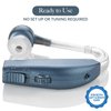 Digital Hearing Aids for Seniors - (Pair of 2) Personal Hearing Enhancement Behind-The-Ear BTE Aid PSAP Sound Amplifier, Rechargeable Digital Hearing Amplifier with All-Day Battery Life, Modern Blue