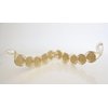 Generic Textured gold clear acrylic art deco banana hair claw clip