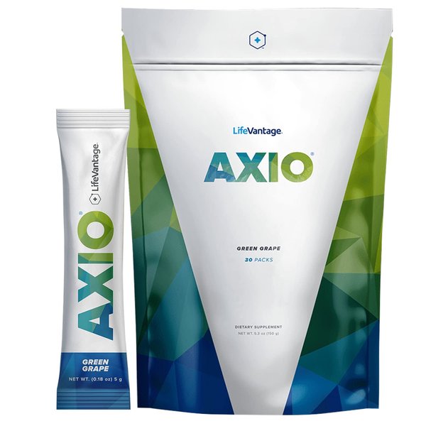 AXIO Regular Energy Drink Powder, Green Grape, 30 Drink Mix Packets, Instant Energy Powder, Energy Supplement in a Drink Mix, w/B Vitamins, DMAE, L-Theanine, Quercetin, Green Tea & Pine Bark Extract