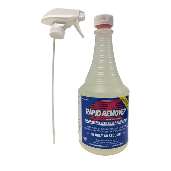 Rapid Remover Vinyl Letter Remover 32 oz. Bottle with Sprayer Adhesive Remover for Vinyl Wraps Graphics Decals Stripes