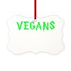 CafePress Vegans Rock Vegan Veganism Aluminum Scroll Holiday Ornament 4" x 2.75"