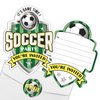 REWIDPARTY Soccer Birthday Party Invitations with Envelopes & Stickers（Set of 15） Soccer Game Shaped Fill-in Invitations Soccer Party Invite Cards Soccer Sport Party Invites Supplies for Kids Adults