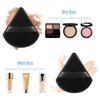 12 Pieces Powder Puffs for Face Powder Triangle Powder Puff Makeup Sponge for Loose Powder Soft Foundation Sponge Setting Powder Puff Beauty Blender Makeup Tool(Black)