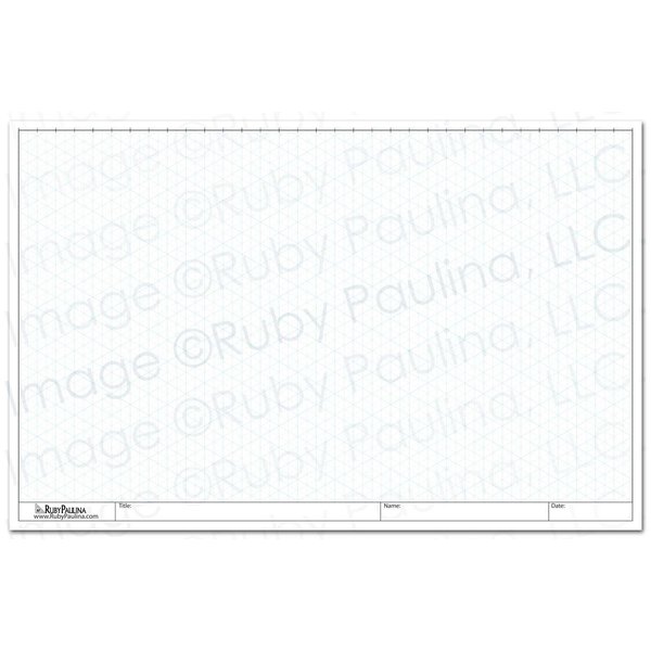 11x17 Isometric Grid Pad, White (579680)