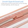 PACKISM TSA Approved Toiletry Bag - Clear Makeup Bags in 2 Size, Durable with Supporting Frame, Perfect for Travel Essentials, Carry-on Airport Airline Compliant Bag, Rose Pink