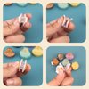 ASUNFO Pack of 10 Mini Seashell Hair Claw Clips Jaw Clip Clamps Mermaid Hair Styling Cilps Accessories for Women Girls Marble Pattern