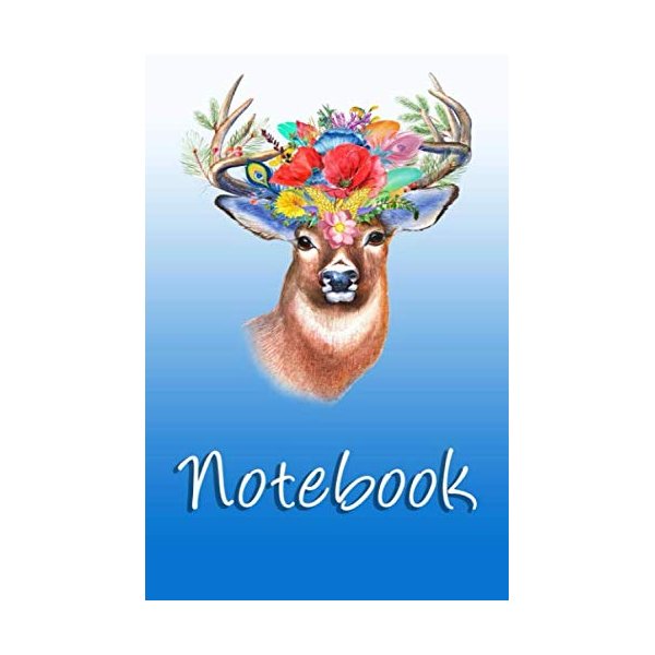 notebook with cute Antelope cover :: /paperback/ lined notebook /journal ,120 page , 6x9inchs , soft cover , Antelope Journal / Animal Lovers
