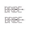 Messen Wedding Accessories Letters Bobby Hair Pins Headwear Luxury Crystal Rhinestones Hair Clips for Bride Sparkle Hair Barrette Jewellery (2 Pieces,2x BRIDE)