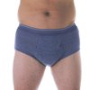 Wearever Men’s Incontinence Briefs for Bladder Control with Super Absorbency - Reusable & Washable Leak Proof Underwear for Men (Single Pair) (Gray) (L) (Waist 38-40")