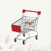 ibasenice Mini Supermarket Handcart, Shopping Trolley Toy Storage Container Toys Mini Carts Red Shopping Cart