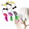 AYWVRBST 3 Pack Hanging Cat Toys, Self Play Chase Exercise, Make Sound, Adjustable Bouncy String, Hanging Mouse Cat Toy for Bored Indoor Adult Cats Kittens, Cat Teaser Toy, with Adhesive Hooks