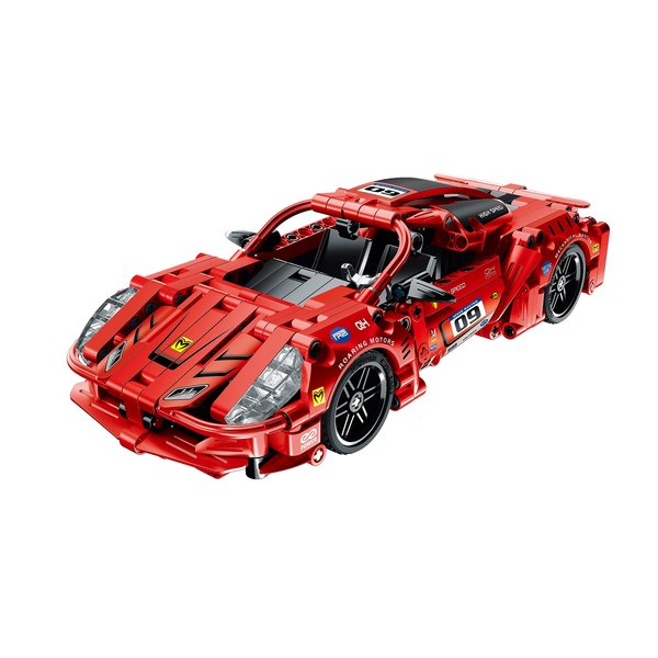 iM.Master STEM Academy: Mechanical Master - Super Car - Red 437pcs - Brick Model Vehicle, Building Blocks Activity Set, Pull Back Engine Sports Car