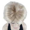 Lydell 8" Short Curly Women Wigs Soft Shaggy Layered Classic Cap Full Synthetic Wigs (15BT613 Blonde Mix)