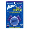 Mack's AquaBlock Swimming Earplugs, 1 Pair - Comfortable, Waterproof, Reusable Silicone Ear Plugs for Swimming, Snorkeling, Showering, Surfing and Bathing (Purple)