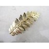 Gold or silver leaf hair clip clamp barrette (Color: Gold)