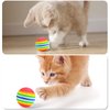 Hendevl 15pcs 35mm Soft Pet Cat Toy Sponge Balls Interactive EVA Foam Colorful Rainbow Toys Balls for Small Dog Puppy Kitty Indoor Outdoor Play Activity Chase Training