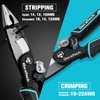 DURATECH 5-in-1 Wire Stripper, 8" Wire Stripper and Crimping Tool, Premium CR-V Construction, Needle Nose Plier, Multifunctional Electrician Pliers for Crimping, Cutting, Stripping, Shearing, Clamping