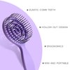 RAIN’S SECRET Lollipop Shaped Mini Detangling Hair Brush for Women,Men,Kid, Wet/Dry Hair,Pocket Detangler for Outing or Traveling (purple)