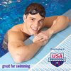 Mack's AquaBlock Swimming Earplugs, 3 Pair - Comfortable, Waterproof, Reusable Silicone Ear Plugs for Swimming, Snorkeling, Showering, Surfing and Bathing (Purple)