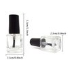 Honbay 6PCS 5ml Empty Nail Polish Glass Bottles with Brush Cap