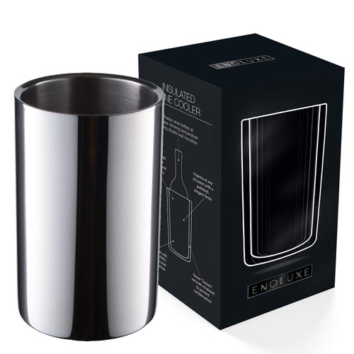 Enoluxe Wine Chiller for Bottles - Champagne Bucket, Elegant Wine Bottle Chiller and Champagne Cooler, Insulated Wine Bucket to Keep Wine Cool, Champagne Bottle Chiller Fits Any Single Bottle 750 ml