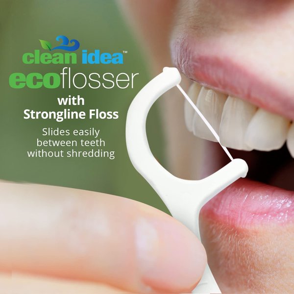 Clean Idea Ecofloss, (300 Picks) EcoFlosser Pick, Floss Picks for Adult and Kids Teeth, Teeth Flossers, Reusable Tooth Floss Picks, Floss Sticks