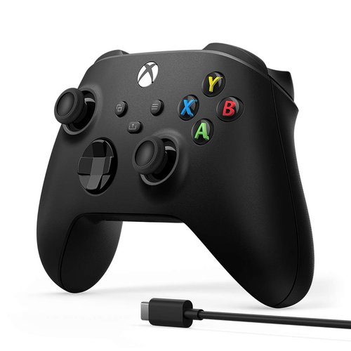 Xbox Core Wireless Gaming Controller + USB-C® Cable – Carbon Black – Xbox Series X|S, Xbox One, Windows PC, Android, and iOS