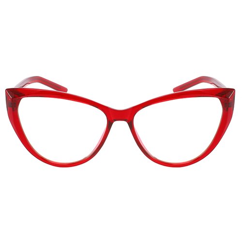 EDGEIWEAR Cat Eye Computer Blue Light Blocking Glasses with TR90 Frame for Digital Eye Strain Fatigue Relief and Better Sleep (Red)