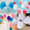 10pcs 8in 10in Cream/Beige Paper Pom Poms Tissue Paper Flower Hanging Paper Flower Balls Wedding Party Flower Decorations DIY Art Craft Blooms for Birthday Baby Shower Nursery Decor