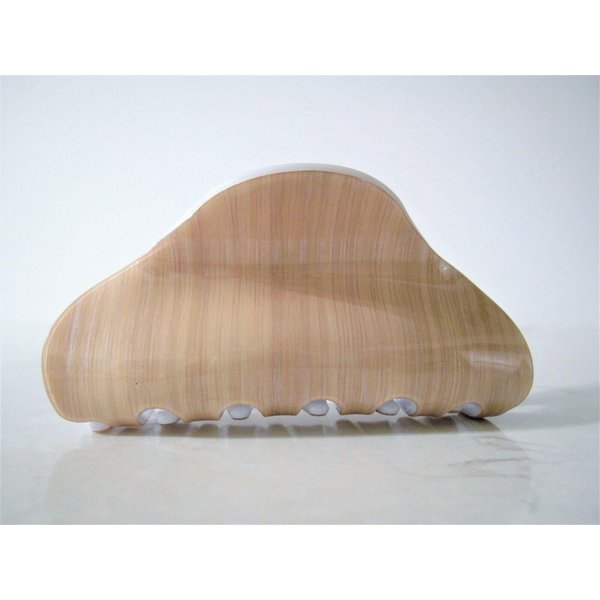 Generic Glossy blonde beige hair claw clip with wood grain effect