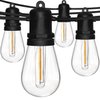 GOOTHY S14 LED Outdoor String Lights 48FT Patio Lights Outdoor Waterproof with 16 Shatterproof LED Bulbs, Hanging Backyard Lights for Outside Deck Patio Backyard Garden Balcony Decorations, Dimmable