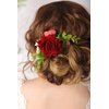 Kercisbeauty Bridal Rose Flower Headband Wedding Wreath for Brides Floral Hair Clip Comb Prom Girls Headpiece