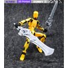 altuco Assembled T13 Action Figure with Multiple Accessories, Gold 3D Printed Multi-Jointed Titan 13 Figure,Dummy 13 Desktop Decorative Toy