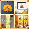 Vertintong 24 Sets Thanksgiving Craft Kit for Kids Pilgrim “Give Thanks” DIY Stickers Fall Autumn Ornaments Making Kit Make Your Own Crafts Church Sunday School Classroom Party Door Hanging Decoration