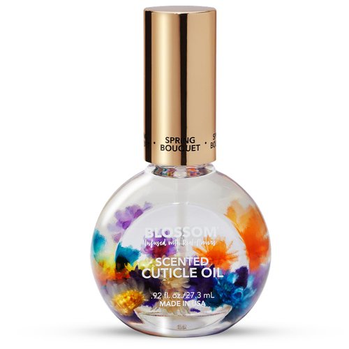 Blossom Hydrating, Moisturizing, Strengthening, Scented Cuticle Oil, Infused with Real Flowers, Made in USA, 0.42 fl. oz, Spring Bouquet
