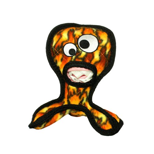TUFFY - World's Tuffest Soft Dog Toy - Alien G3 - NO Squeakers - Multiple Layers. Made Durable, Strong & Tough. Interactive Play (Tug, Toss & Fetch). Machine Washable & Floats. (Fire 2 Pack)