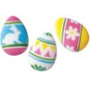 Decorated Easter Eggs Sugar Decoration Toppers with Sparkle Flakes & Decorating Stickers - Edible Topper For Cakes, Cupcakes, Fruits, & More - 24ct